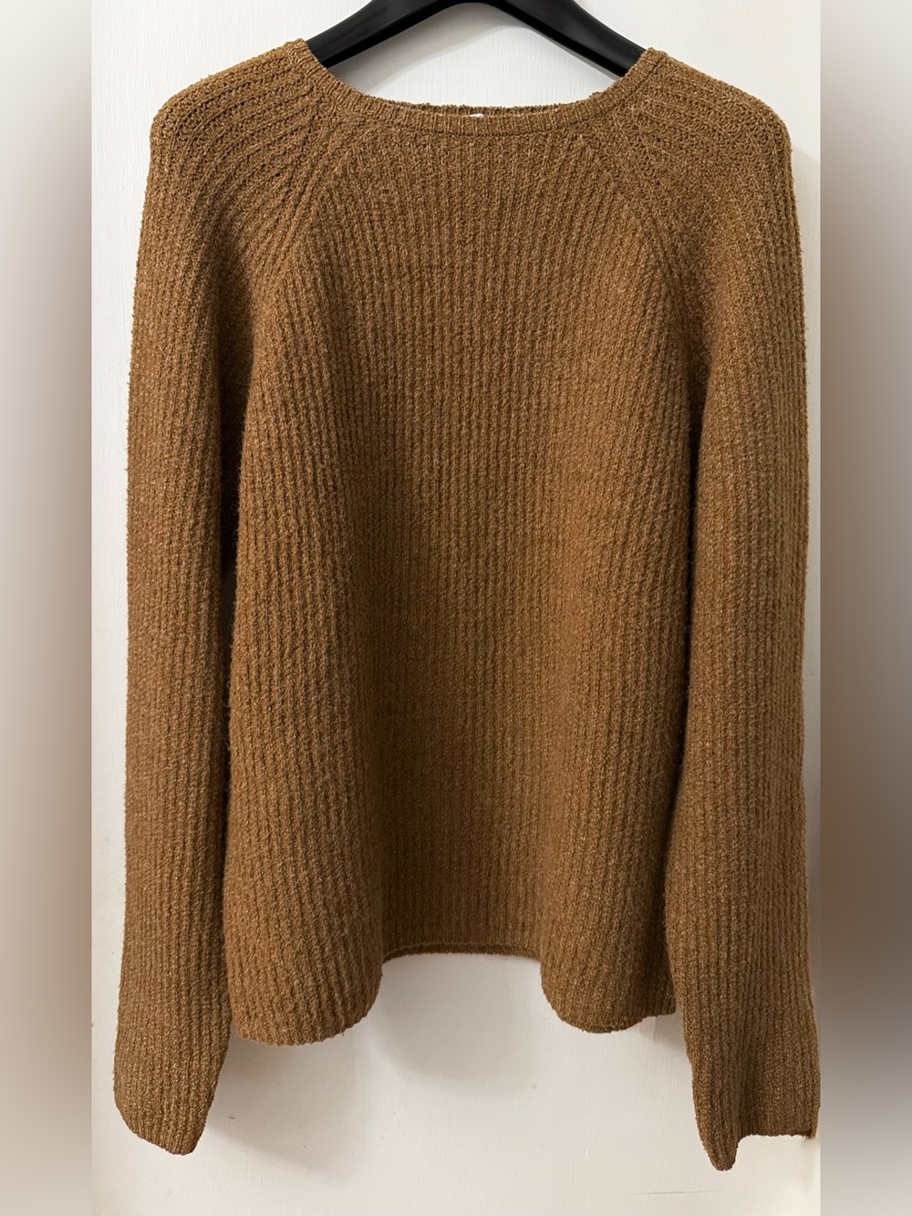 DOUBLE ZERO DARK GOLDISH-BROWN LONG SLEEVE KNIT SWEATER